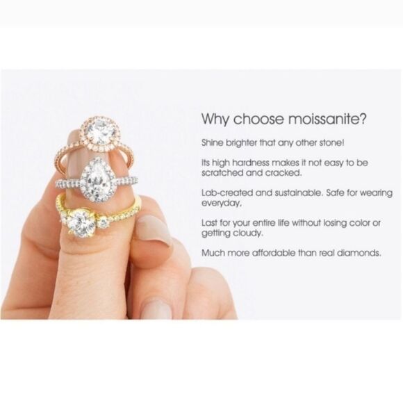 Certified 2CT VVS1 Moissanite Diamond Luxury Stud Earrings - Picture 11 of 14